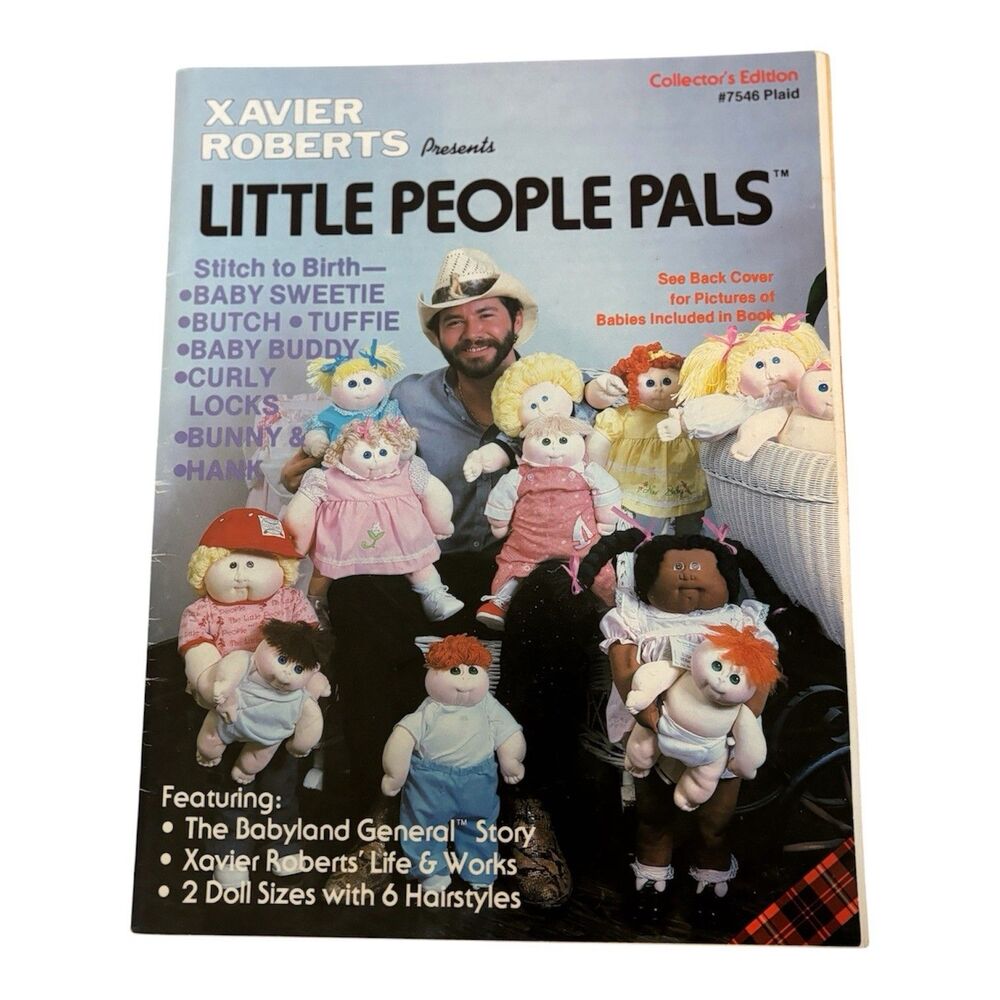 Xavier Roberts Little People Pals Collectors Edition Craft Book Plaid 7546 RARE